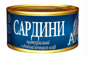 Сардини натуральні в олії АРКТИКА 230 г